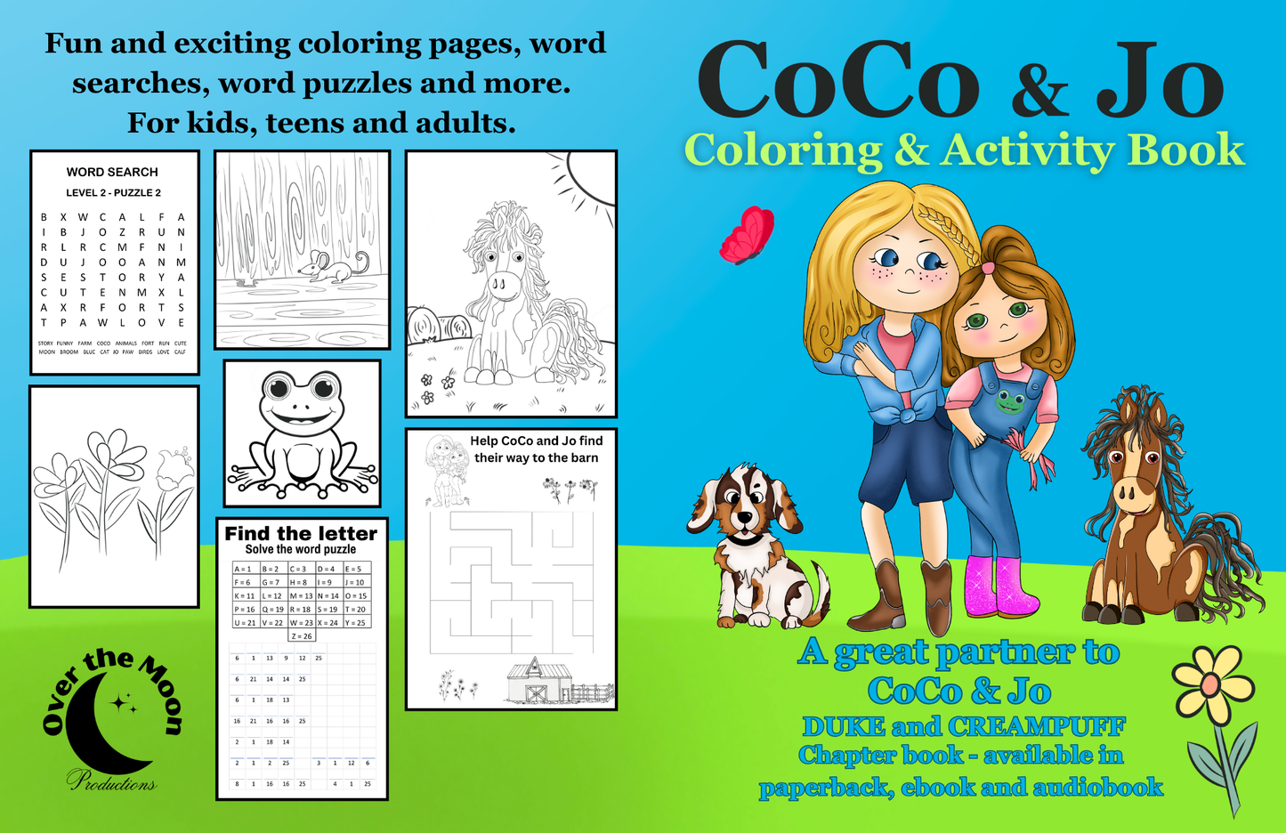 CoCo & Jo Coloring & Activity Book * AUTHOR SIGNED 8.5"x11"