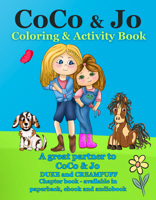 CoCo & Jo Coloring & Activity Book * AUTHOR SIGNED 8.5"x11"